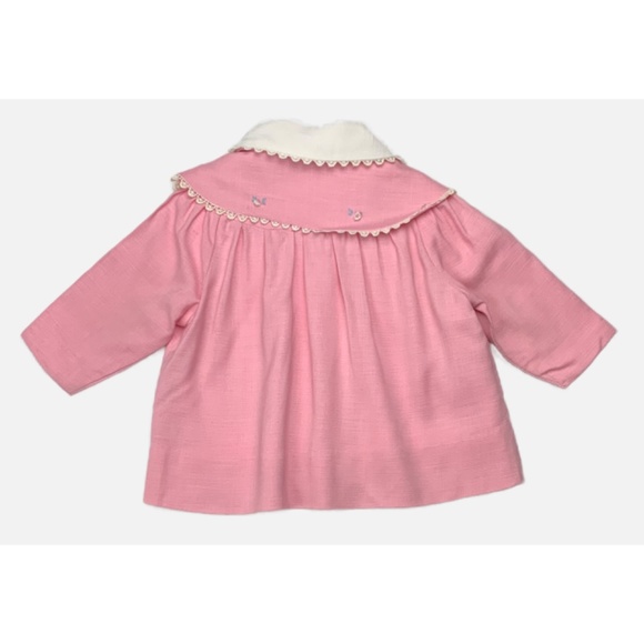 VINTAGE BABY GIRL SUMMER COAT, NO SIZE TAG,   CHECK MEASUREMENTS FOR SIZE - Picture 2 of 6